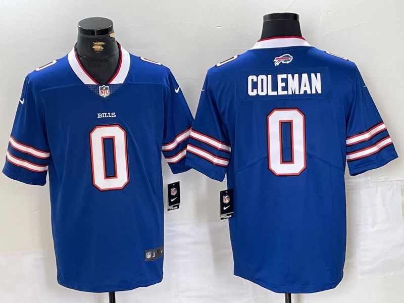 Men Buffalo Bills #0 Coleman Blue Second generation 2024 Nike Limited NFL Jersey style 1->buffalo bills->NFL Jersey